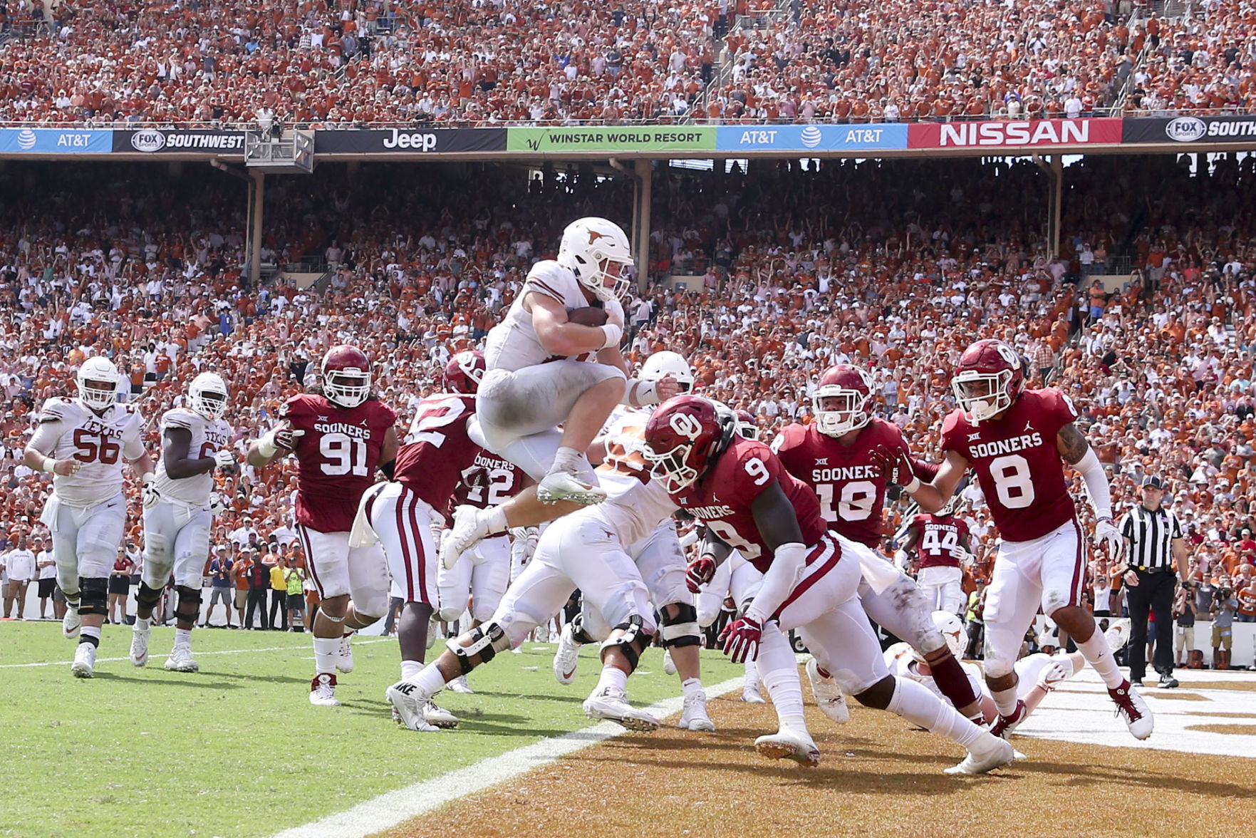 Oct. 6, 2018: No. 19 Texas 48, No. 7 Oklahoma 45